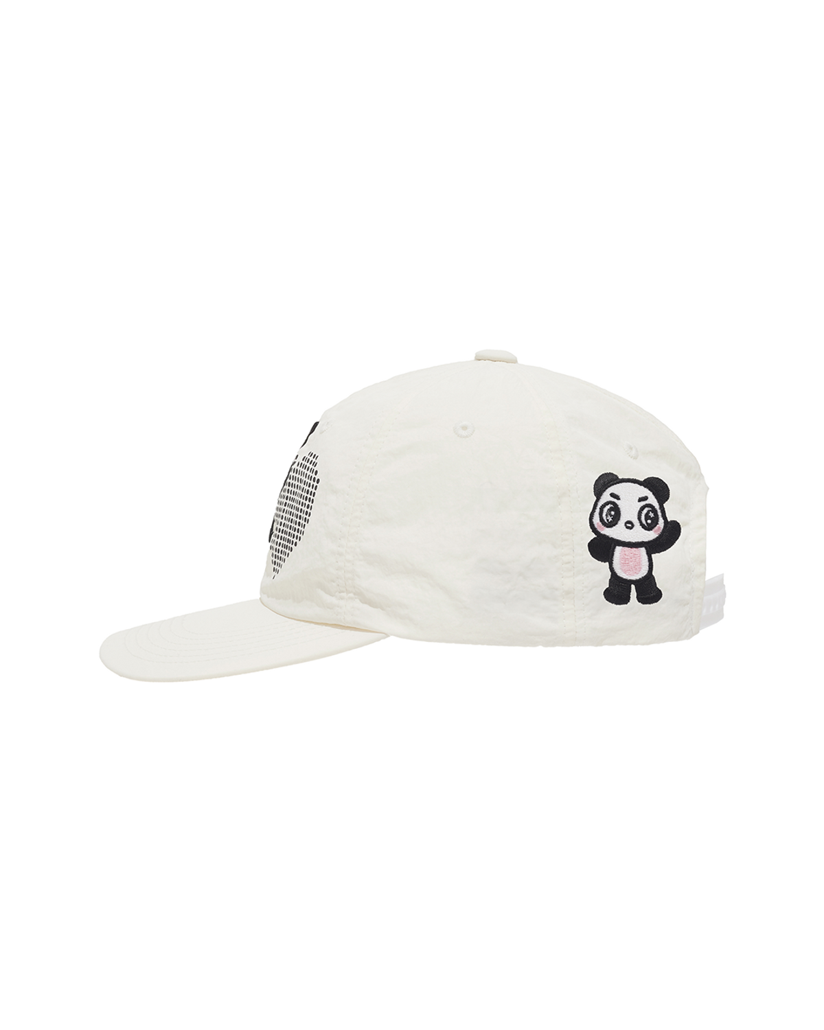 더뮤지엄비지터(THEMUSEUMVISITOR) HEART PANDA NYLON CAP (WHITE)