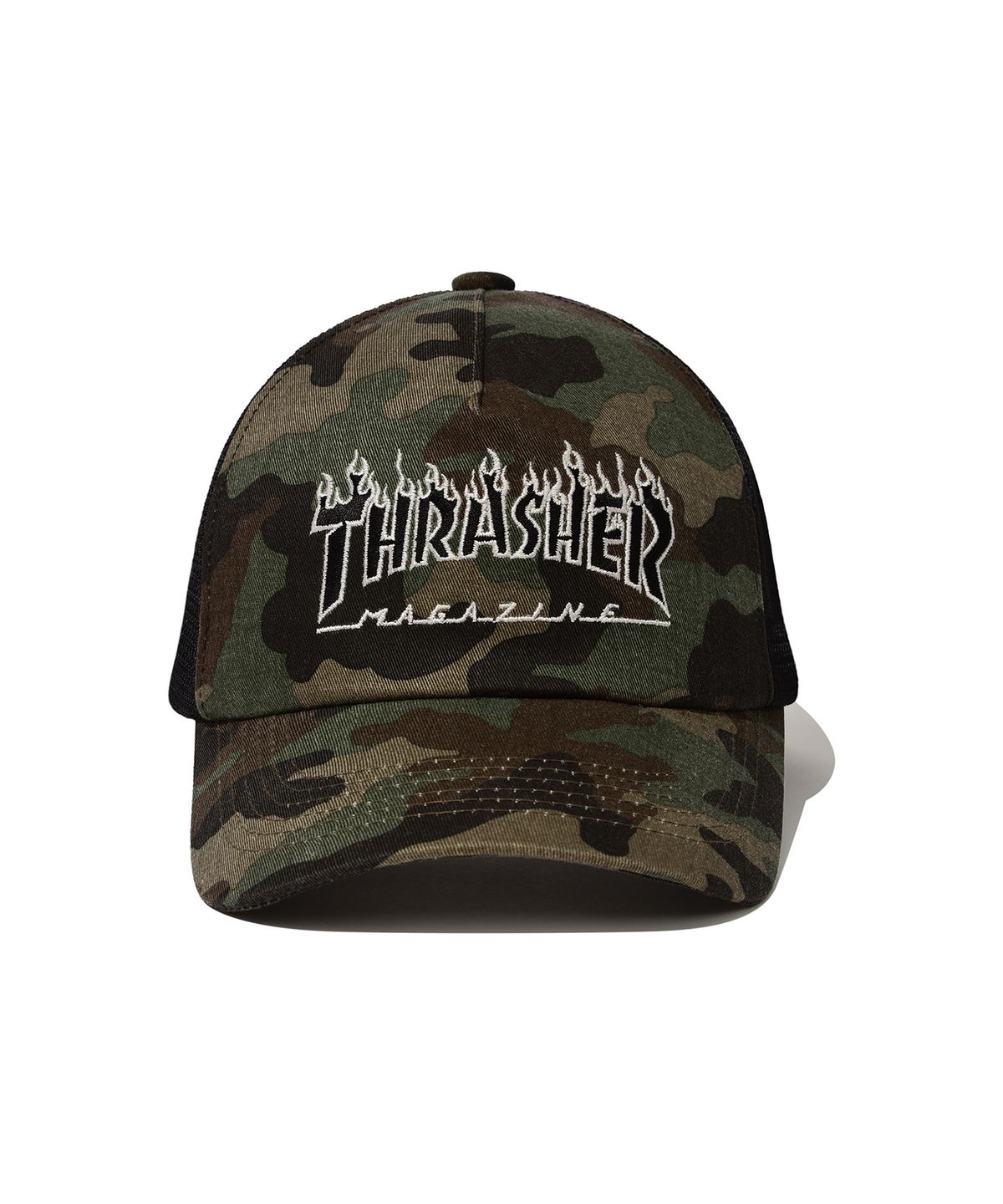 트레셔(THRASHER) 트레셔 메쉬 코튼 5각 캡 카모