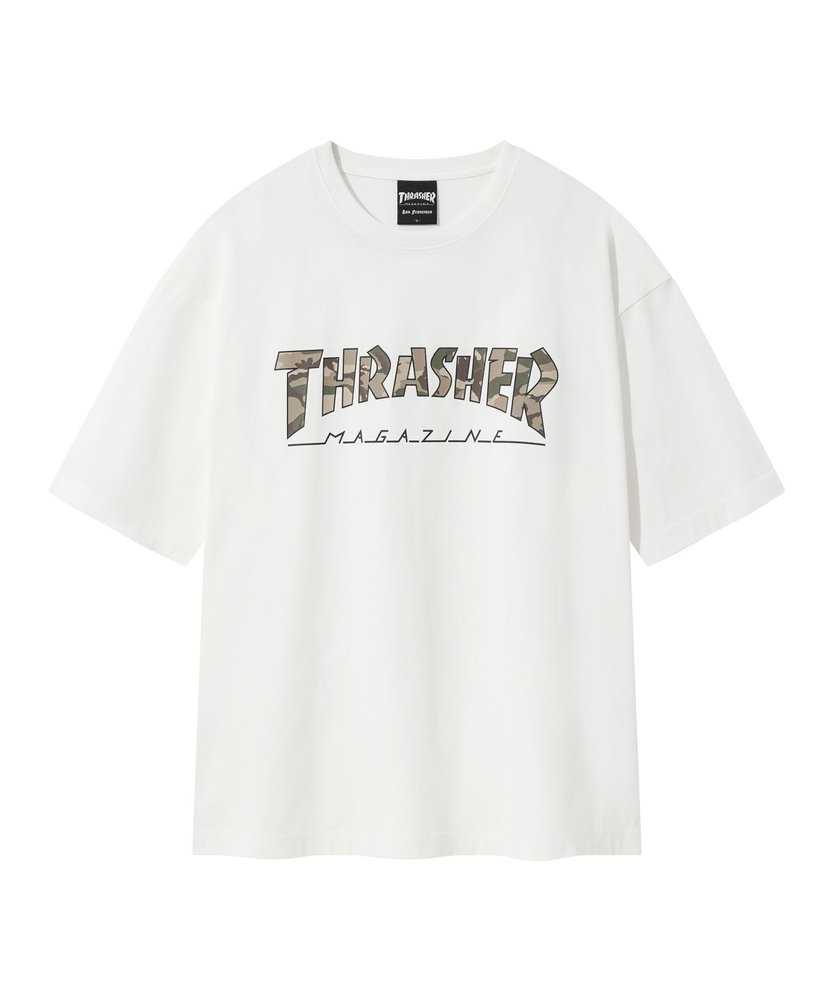 트레셔(THRASHER) 매거진 카모패턴 반팔 티셔츠 화이트