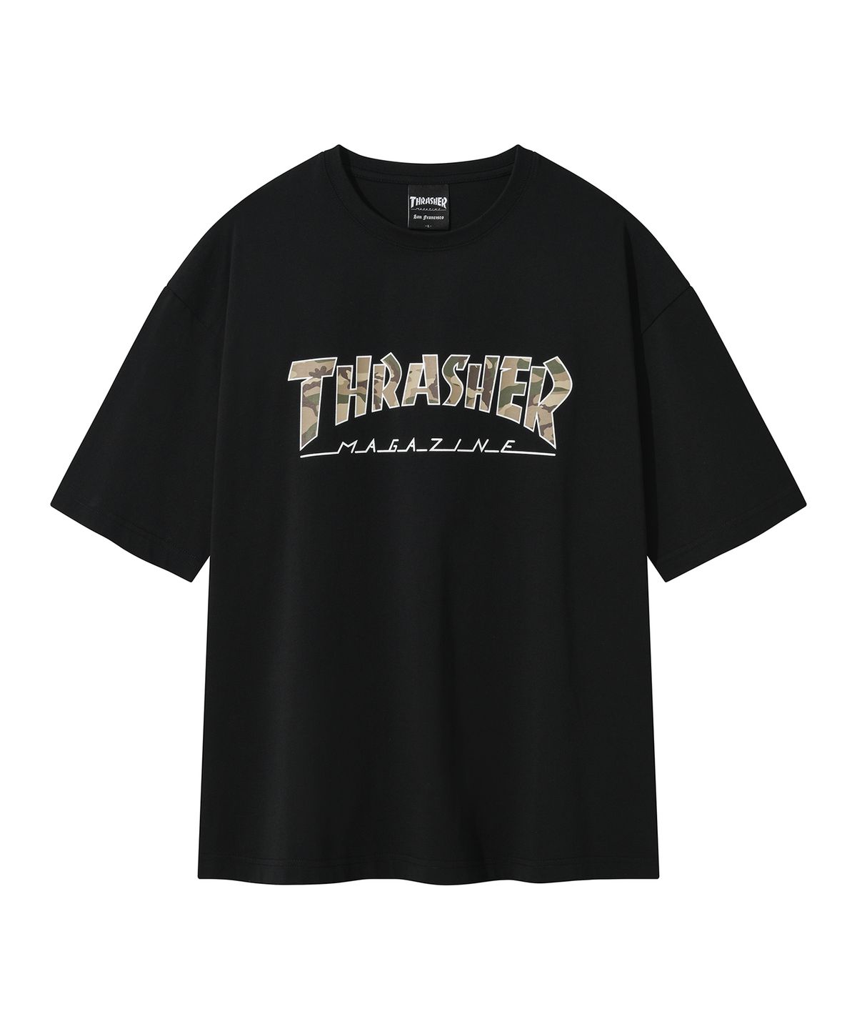트레셔(THRASHER) 매거진 카모패턴 반팔 티셔츠 블랙