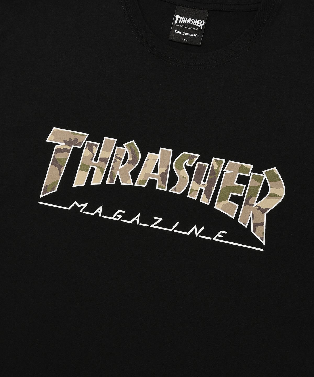 트레셔(THRASHER) 매거진 카모패턴 반팔 티셔츠 블랙