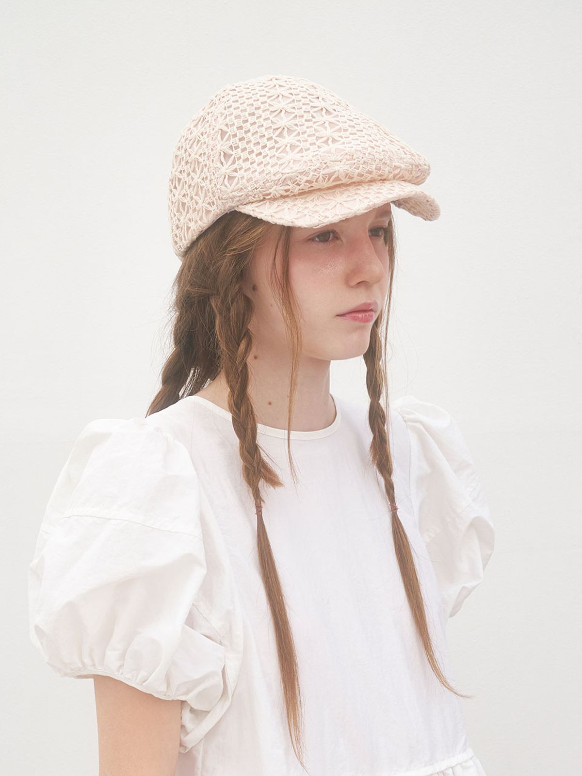 브라운햇(BROWNHAT) 레이스 쉬폰 캡