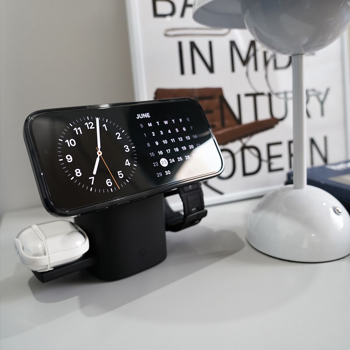 슈피겐(SPIGEN) Qi2 15W 3in1 맥세이프 고속 무선 충전기 거치대 EF223MS