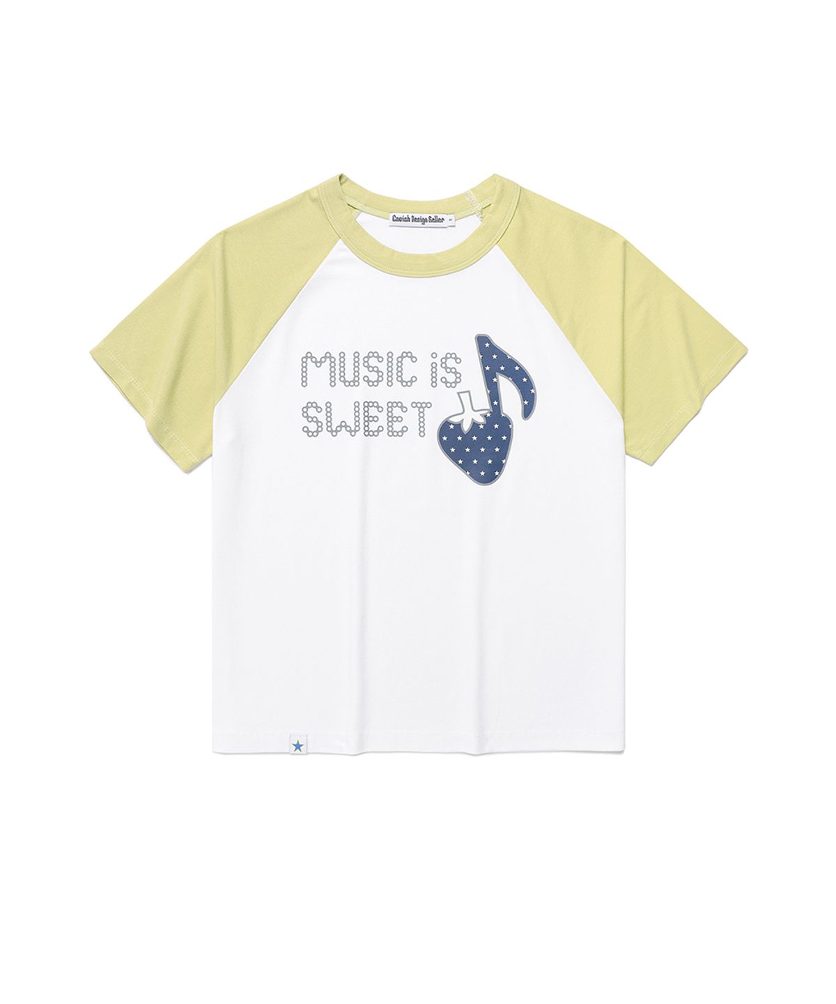 카비시(CAVISH) W STRAWBERRY RAGLAN SS TEE WHITE(CV2FMFT545A)