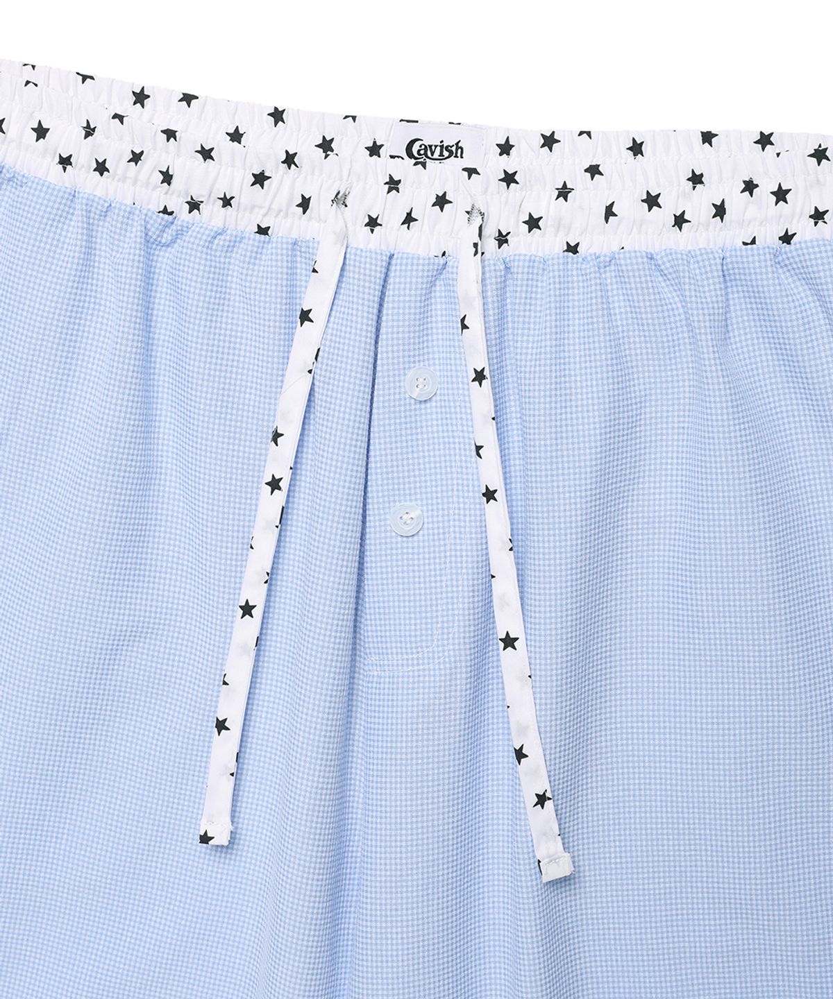 카비시(CAVISH) W CHECK LOUNGE PANTS BLUE(CV2FMFPA59A)