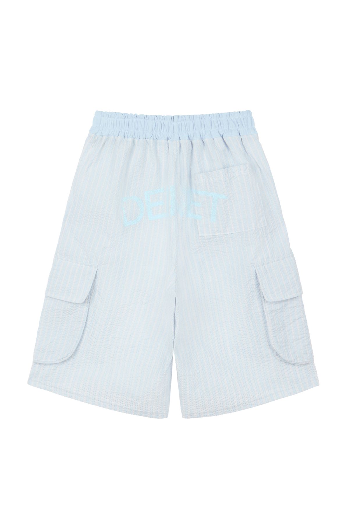 다이닛(DEINET) DEINET STRIPE BERMUDA SWEAT PANTS IN LIGHT BLUE