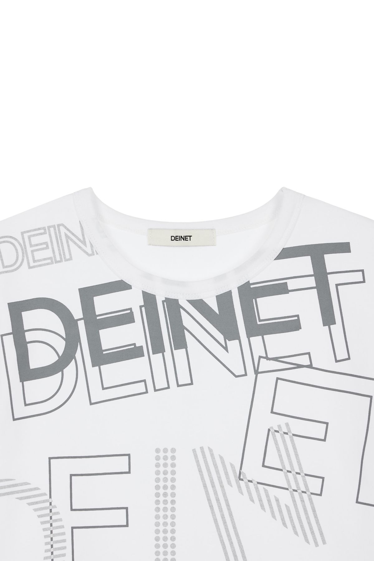 다이닛(DEINET) DEINET MIXED LOGO T-SHIRTS IN WHITE