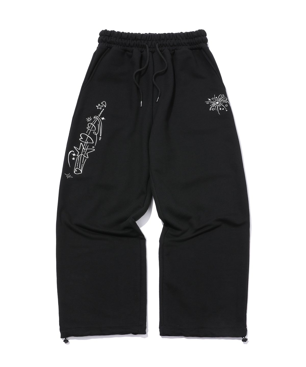 꼼파뇨(CPGN STUDIO) 하트 스파클 스웨트팬츠 블랙