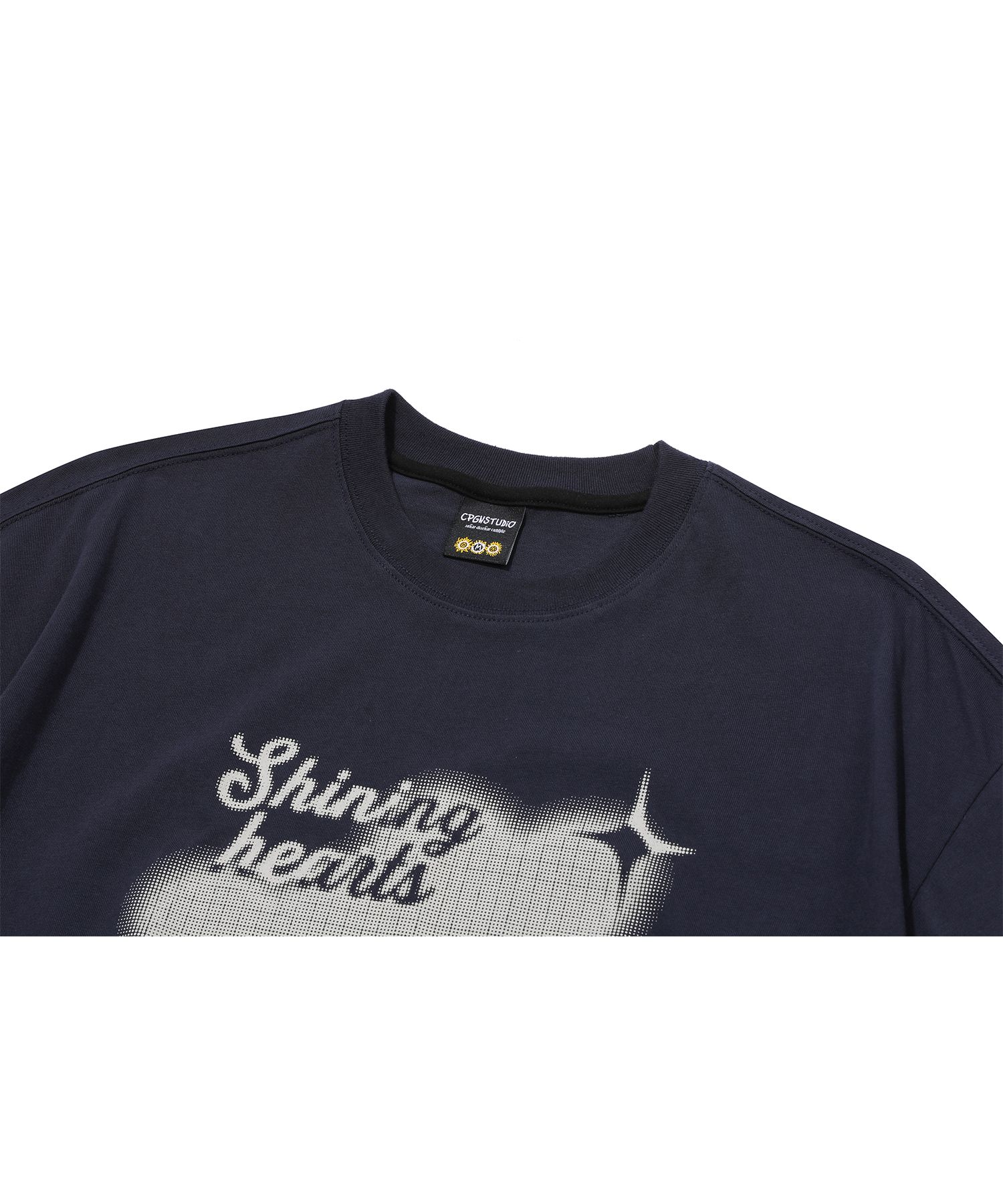 【CPGN STUDIO】25SS★ Heart Shine Short Sleeve Tee MUSINSA | CPGN STUDIO Heart Shine Short Sleeve T-shirt Navy
