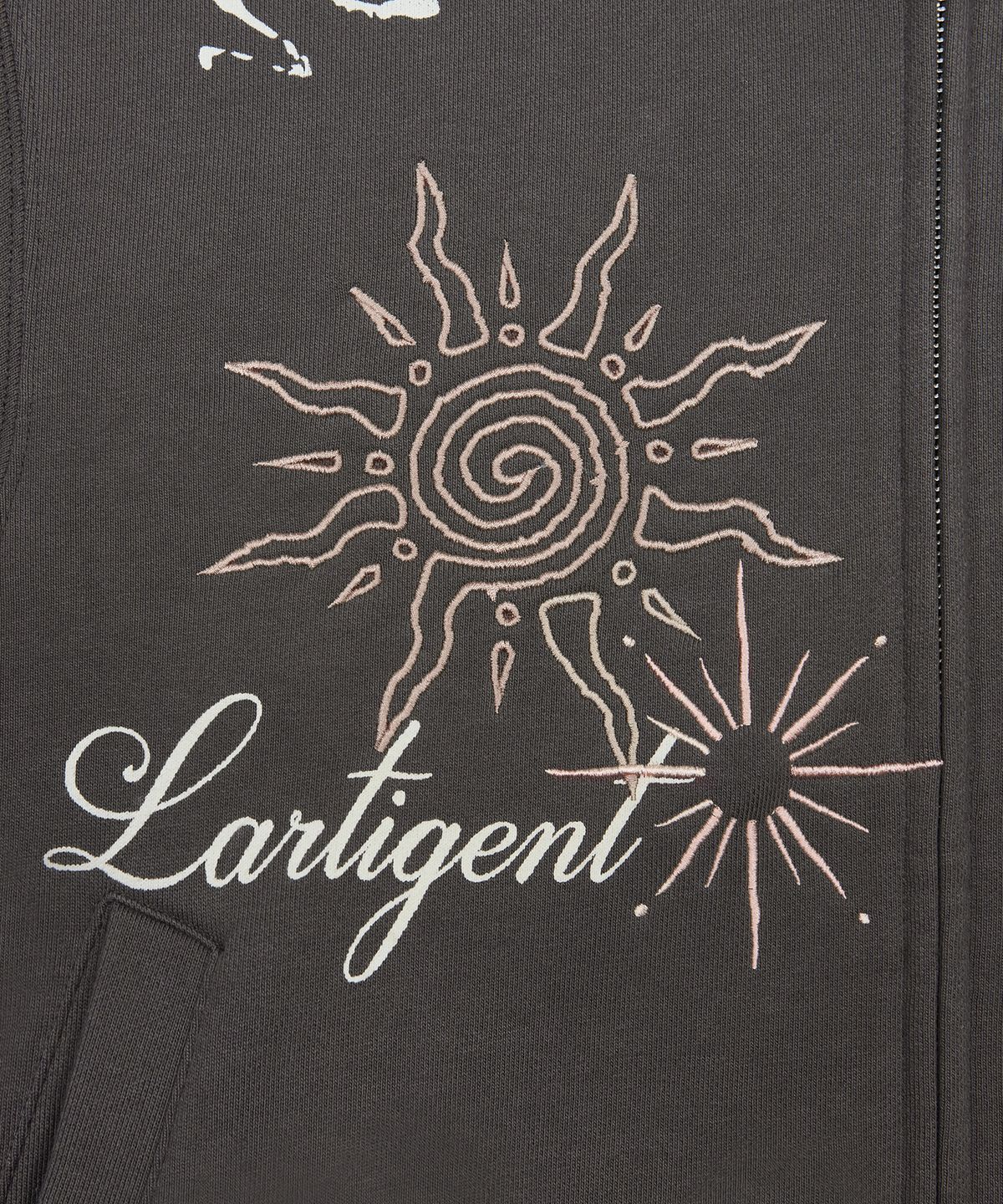 라티젠(LARTIGENT) L19 ANGEL HOOD ZIP-UP(CHARCOAL)