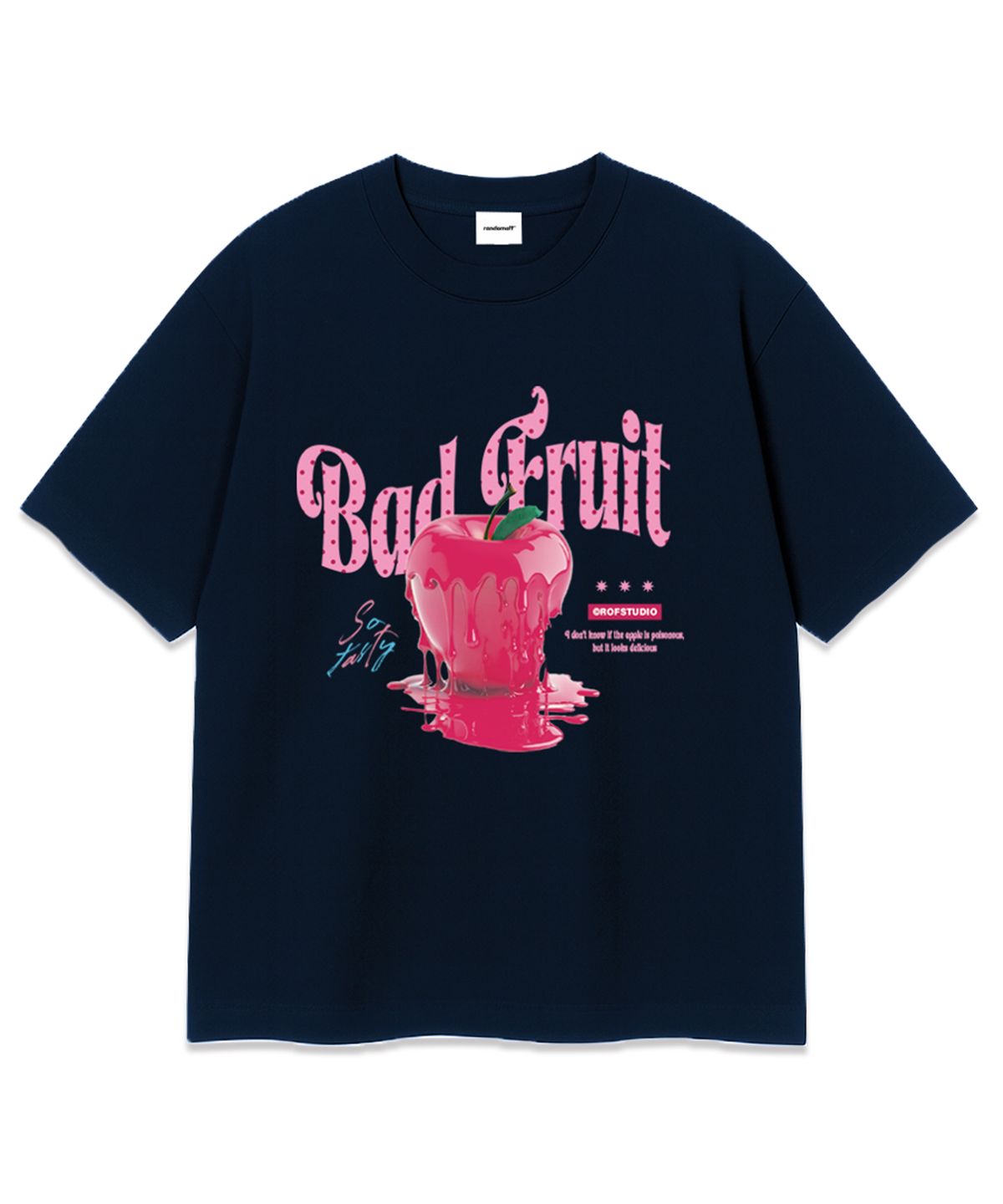 랜덤오프(RANDOMOFF) BAD FRUIT DOT OVER FIT T-SHIRT (3color)