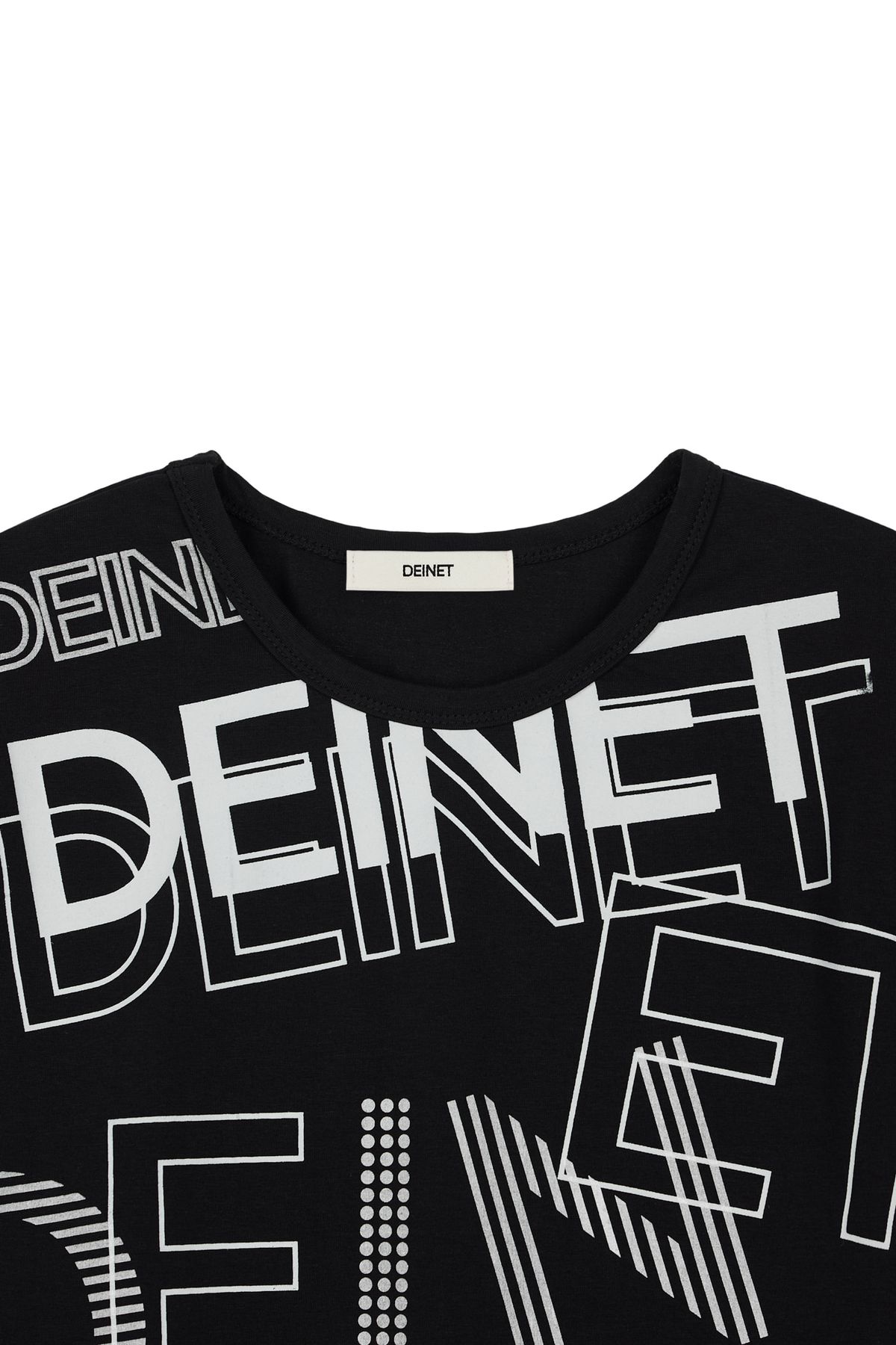 다이닛(DEINET) DEINET MIXED LOGO T-SHIRTS IN BLACK