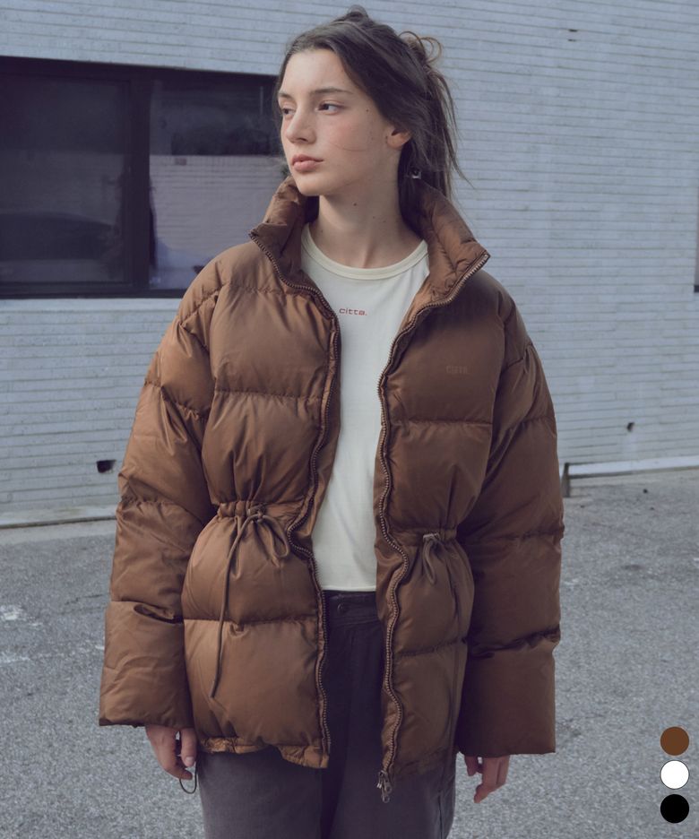 High Neck Midi Duck Down Puffer_CTP803(3color)