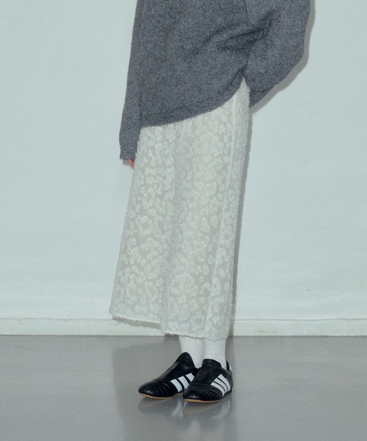 씨타(CITTA) Wool Blend FW See-through Layered Skirts_CTS611(Beige)