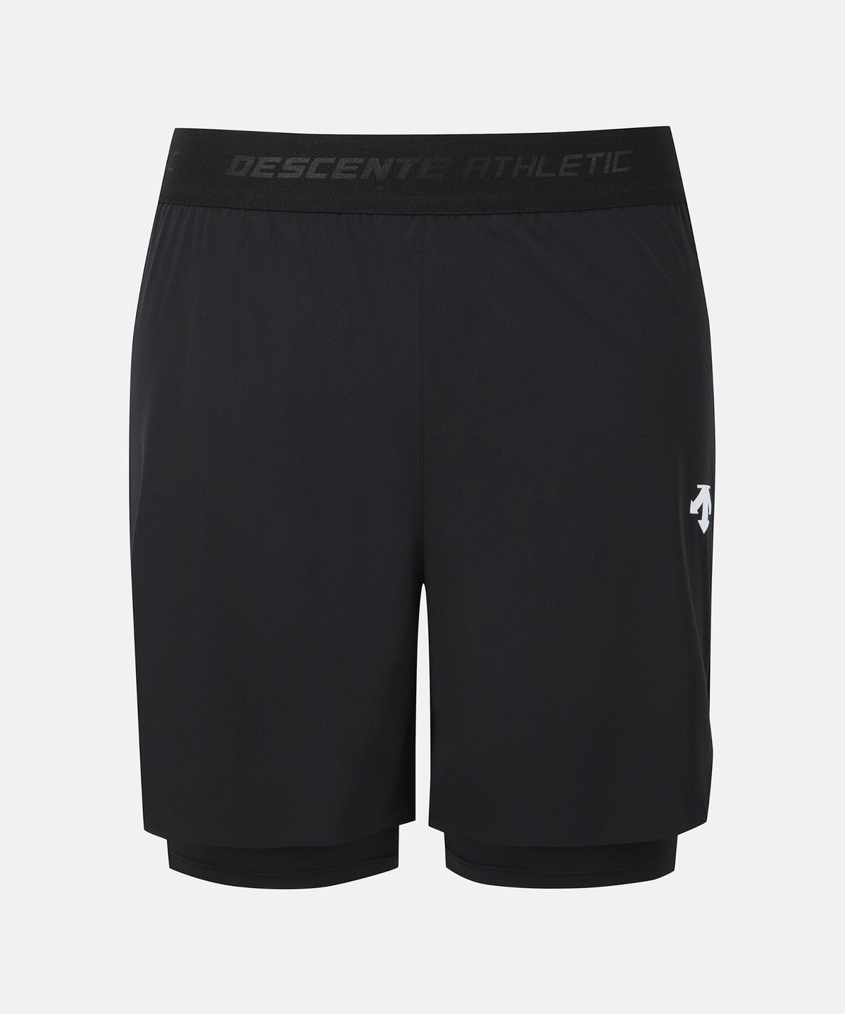 데상트(DESCENTE) 트레이닝 6인치 레깅스 부착형 쇼츠 블랙(SQ321THP81)