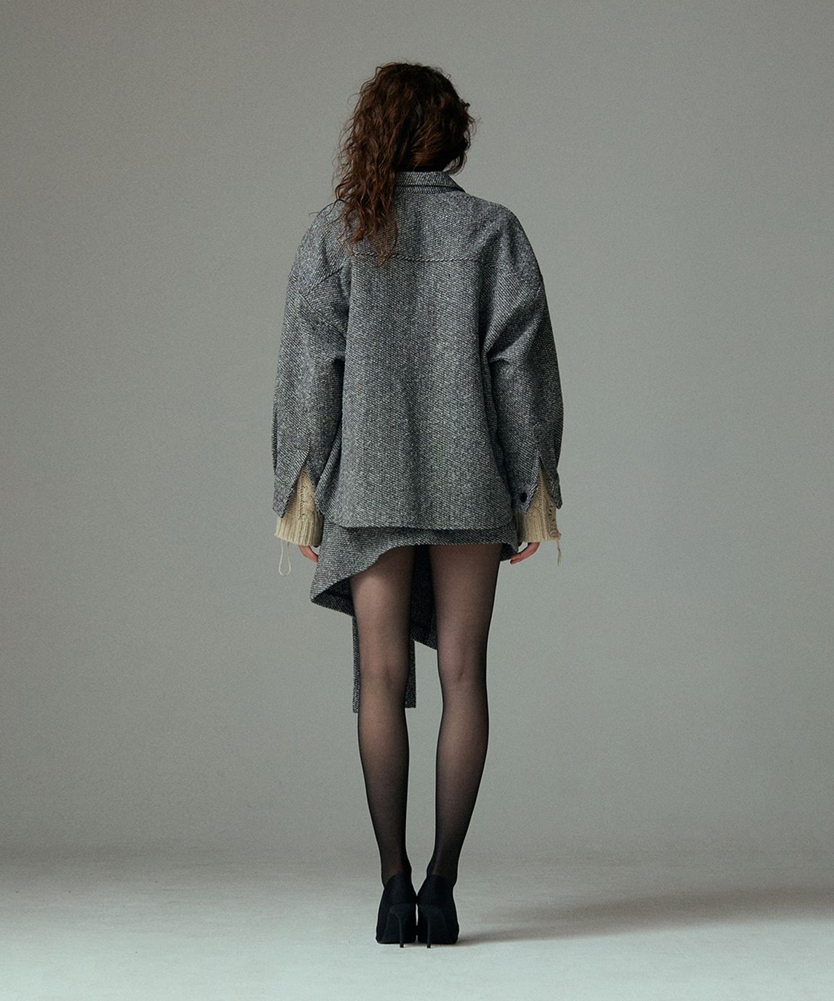 므아므(MMAM) Tweed half wool coat
