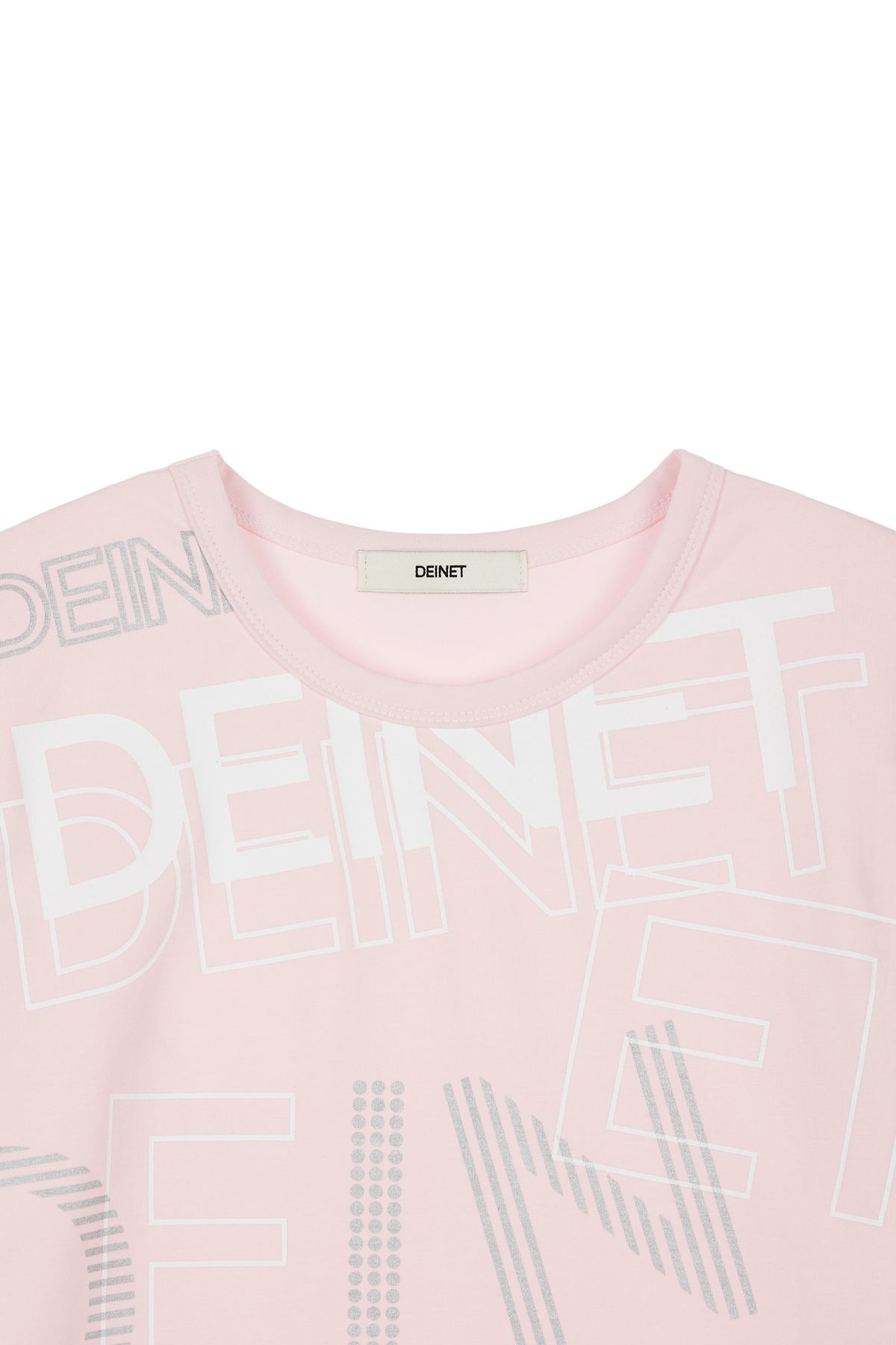 다이닛(DEINET) DEINET MIXED LOGO T-SHIRTS IN PINK