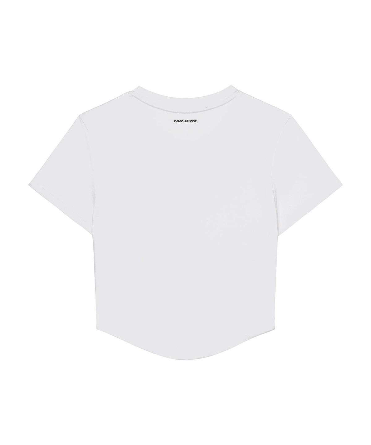 미학(MIHAK) 에스테틱 아치 로고 크롭 티셔츠 (WHITE)