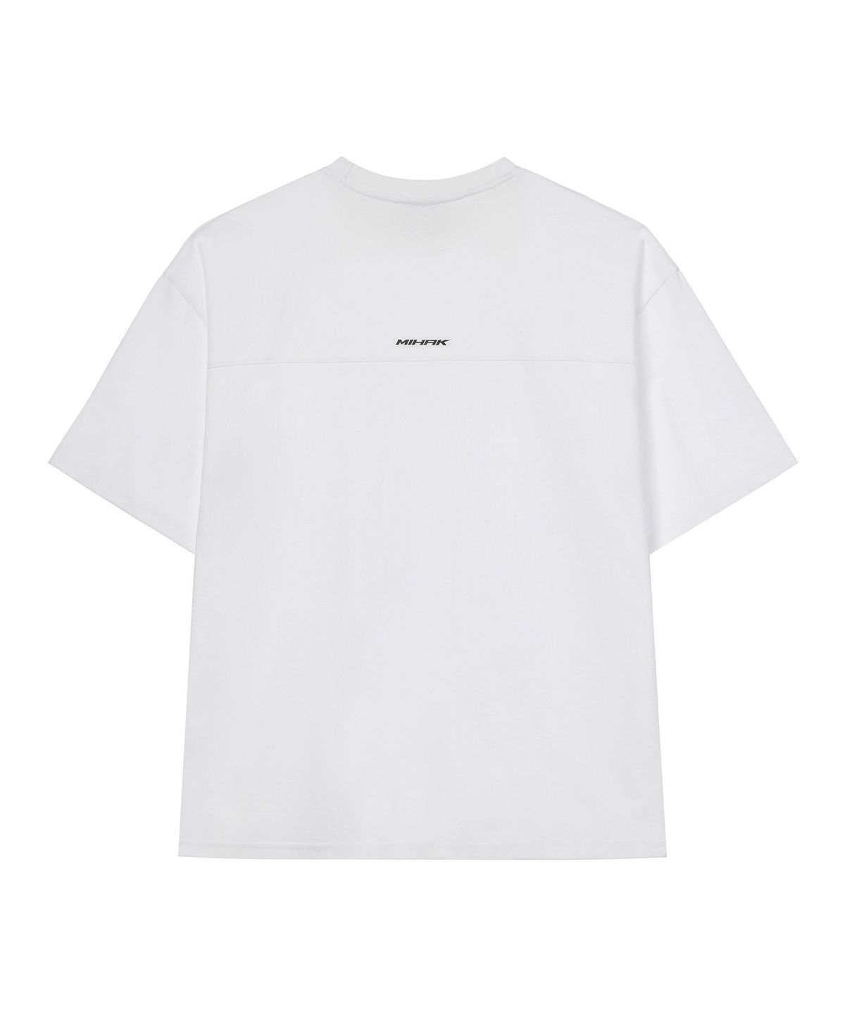 미학(MIHAK) 퍼포먼스 스탬프 오버핏 티셔츠 (WHITE)