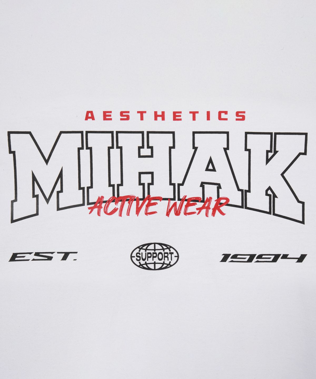 미학(MIHAK) 스트록 아치 로고 오버핏 티셔츠 (WHITE)