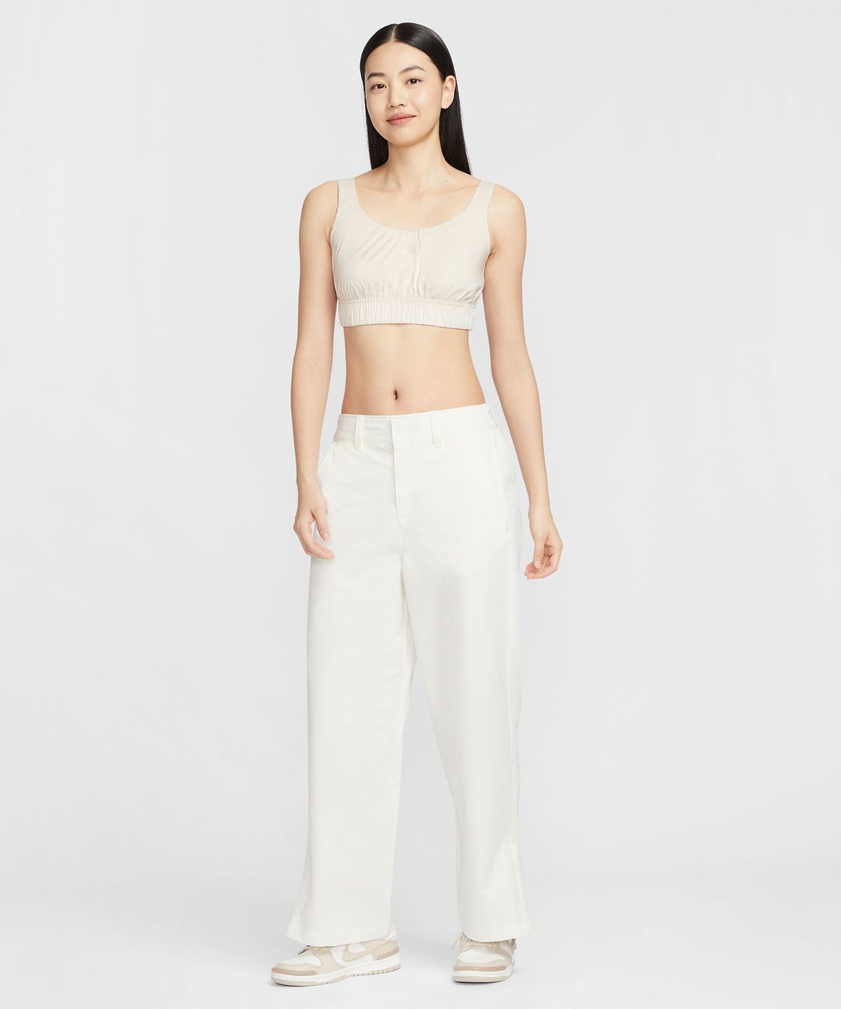 나이키(NIKE) 스포츠웨어 칠 포플린 탑 - 브라운 / HM6974-104