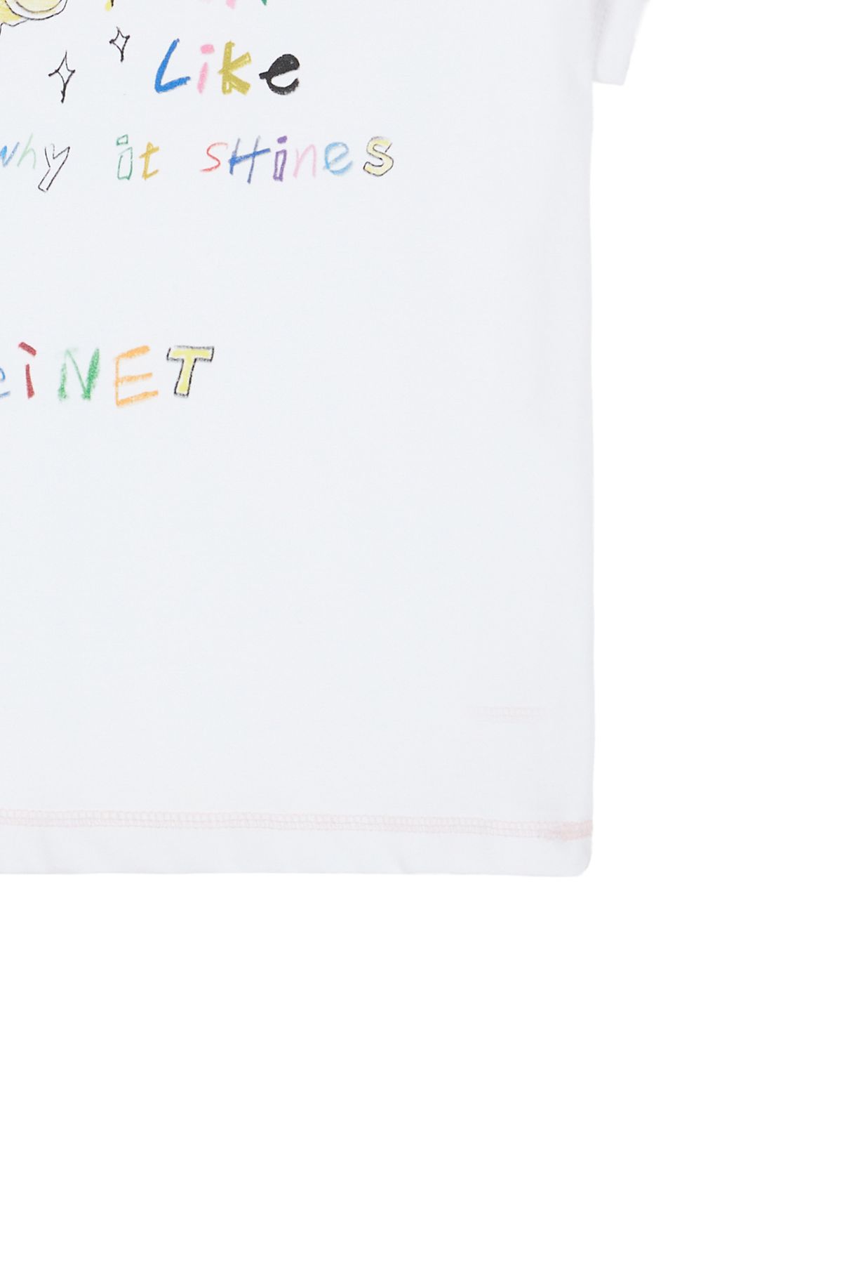 다이닛(DEINET) DEINET CRAYON LETTER T-SHIRTS IN WHITE