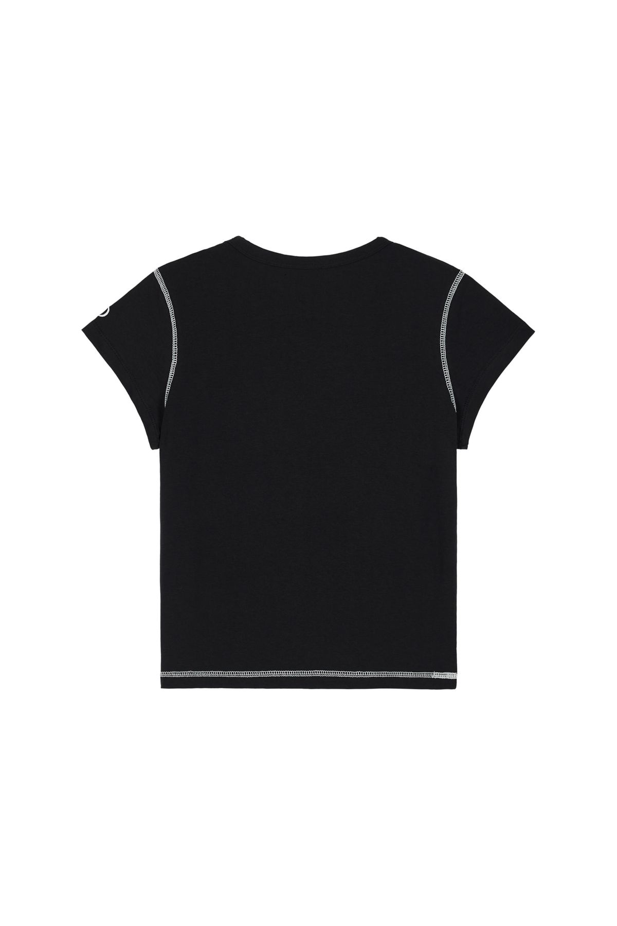 다이닛(DEINET) DEINET CRAYON LETTER T-SHIRTS IN BLACK