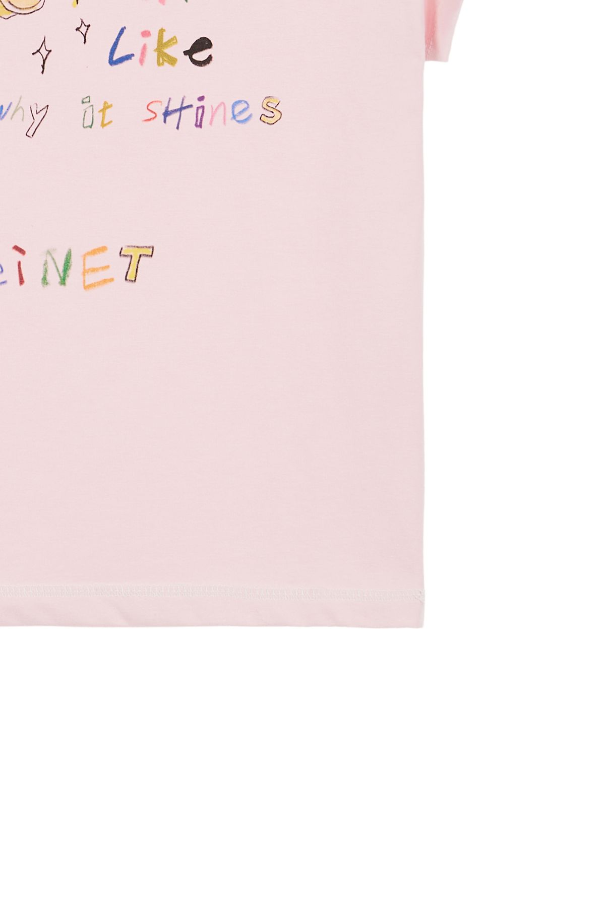 다이닛(DEINET) DEINET CRAYON LETTER T-SHIRTS IN PINK