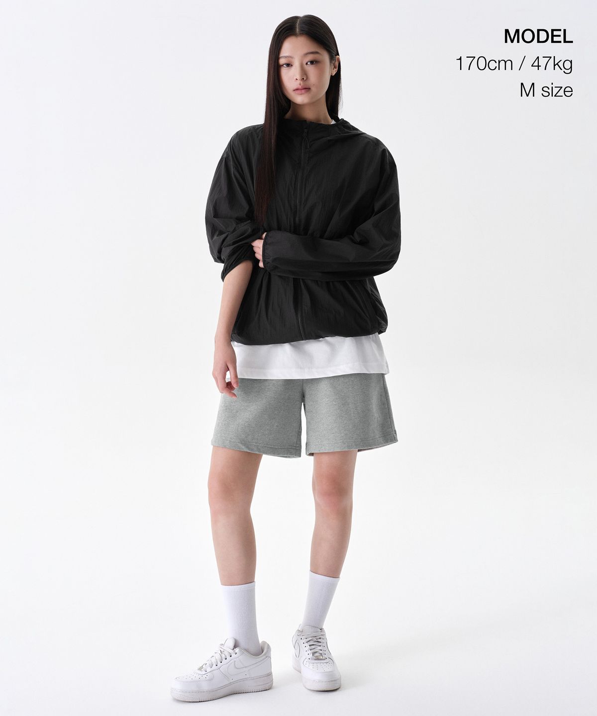 무신사 스탠다드(MUSINSA STANDARD) 복서 핏 스웨트 쇼츠 [멜란지 그레이]
