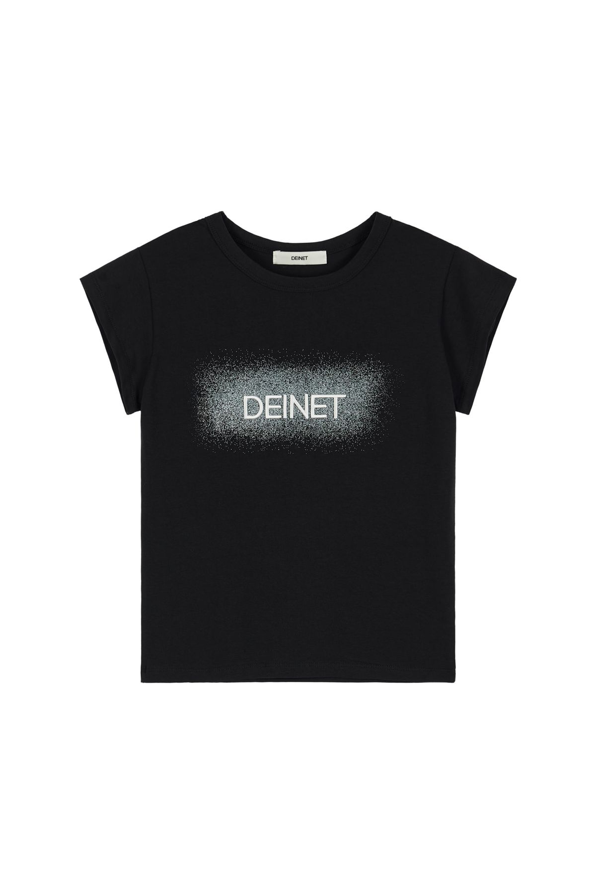 다이닛(DEINET) DEINET SPRAY LOGO T-SHIRTS IN BLACK
