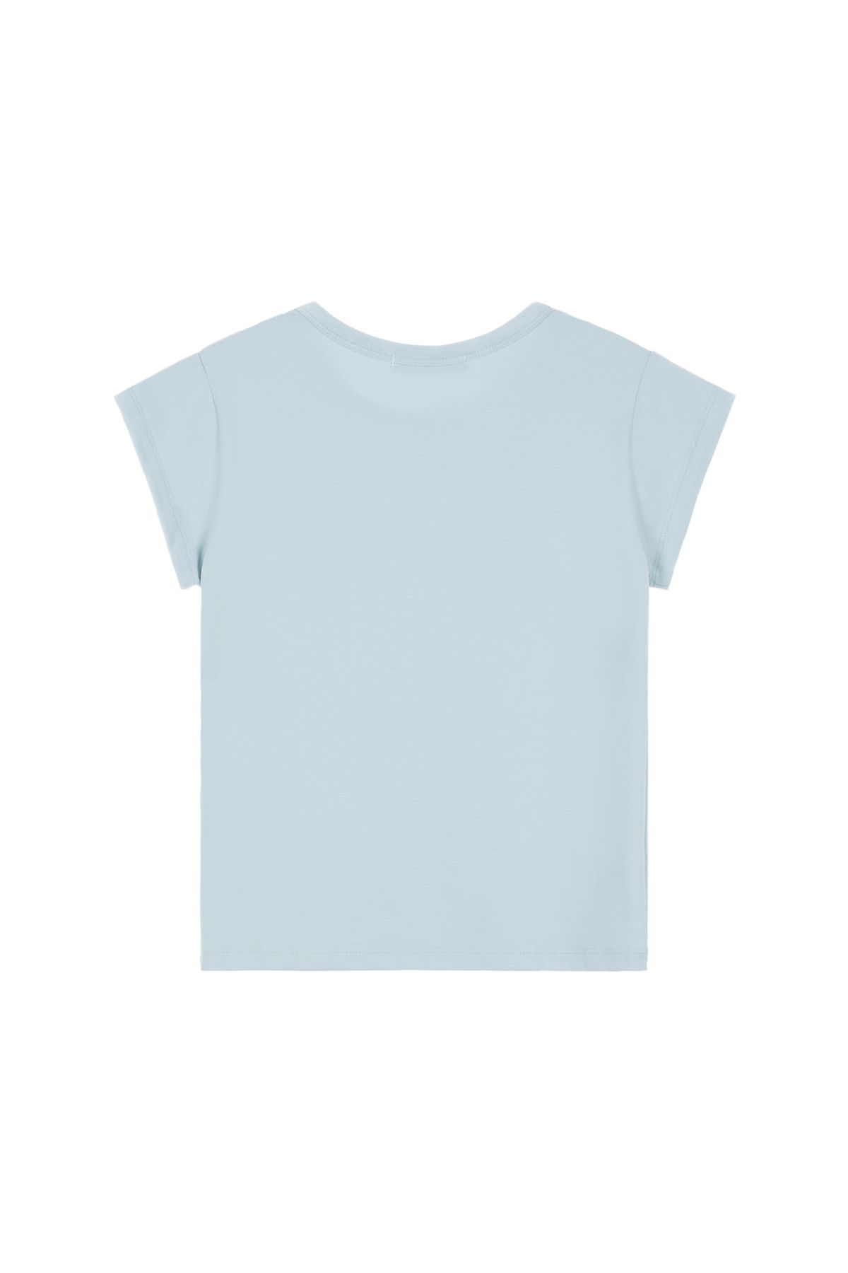 다이닛(DEINET) DEINET SPRAY LOGO T-SHIRTS IN SKYBLUE