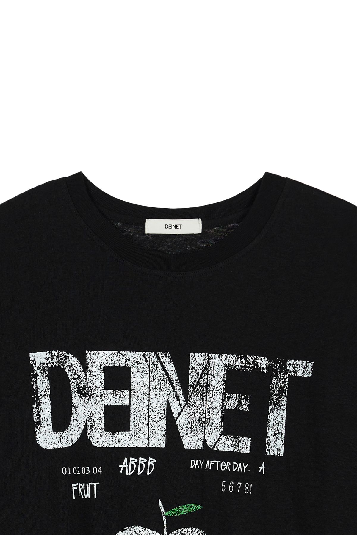다이닛(DEINET) DEINET APPLE LOGO T-SHIRTS IN BLACK