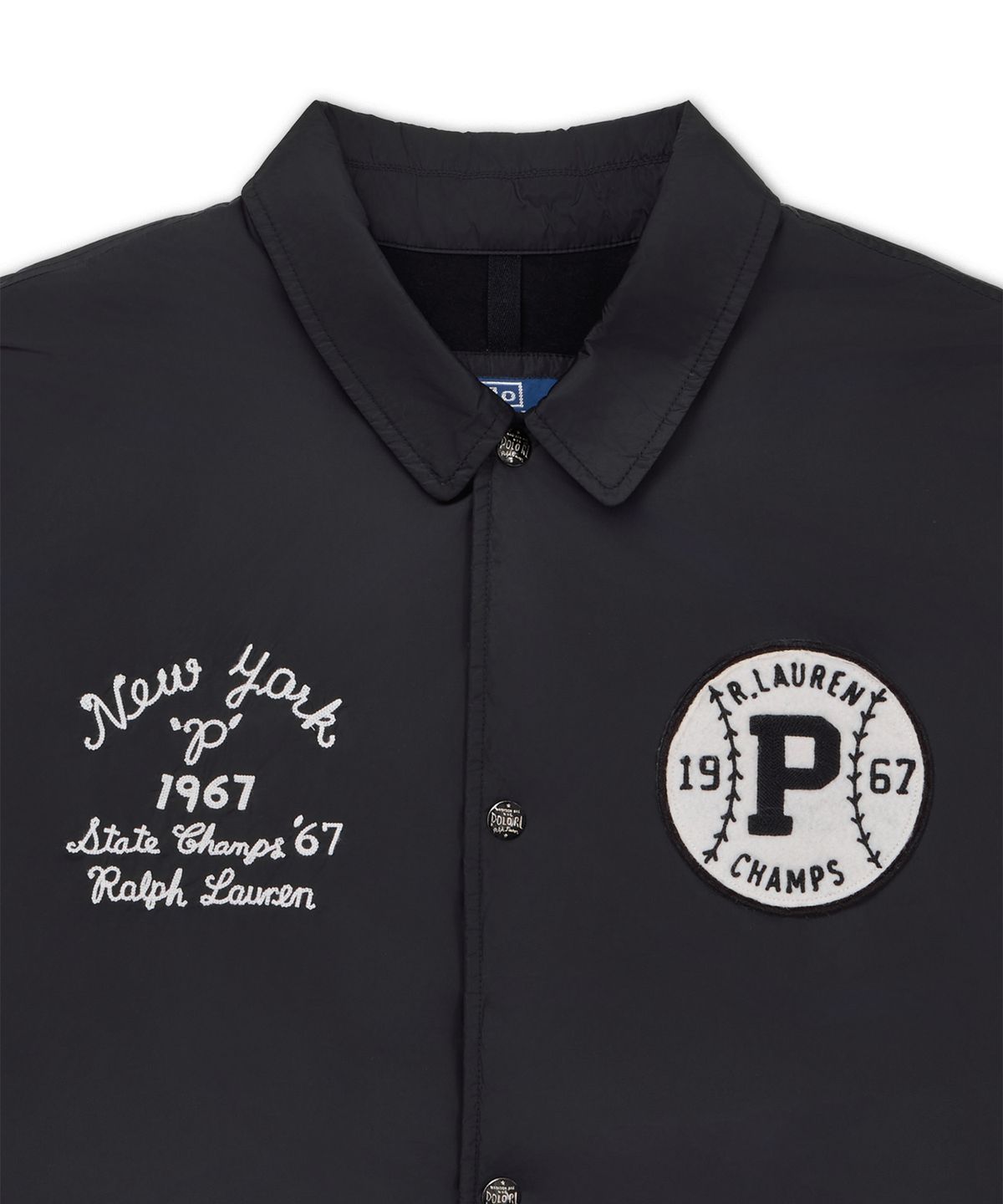 폴로 랄프 로렌(POLO RALPH LAUREN) [Baseball Capsule] 베이스볼 패치 코치 재킷-블랙