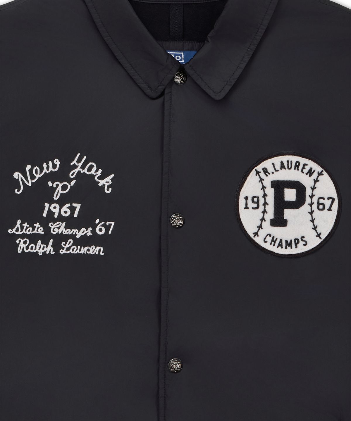 폴로 랄프 로렌(POLO RALPH LAUREN) [Baseball Capsule] 베이스볼 패치 코치 재킷-블랙