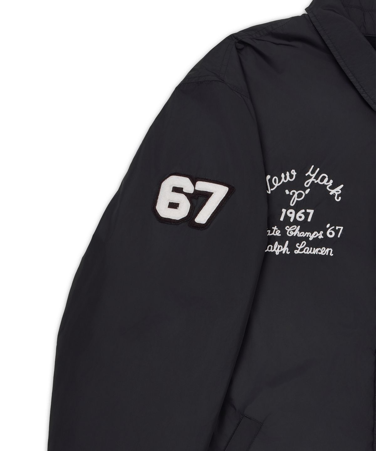 폴로 랄프 로렌(POLO RALPH LAUREN) [Baseball Capsule] 베이스볼 패치 코치 재킷-블랙