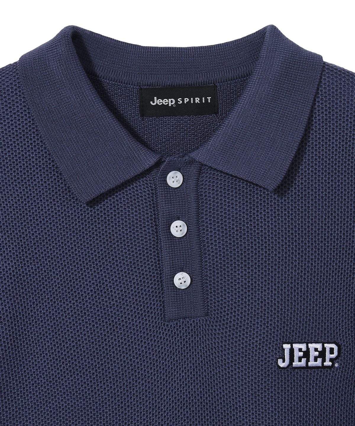 지프(JEEP) WAVY 와플 카라 반팔 니트 (JQ5KTU011DL)
