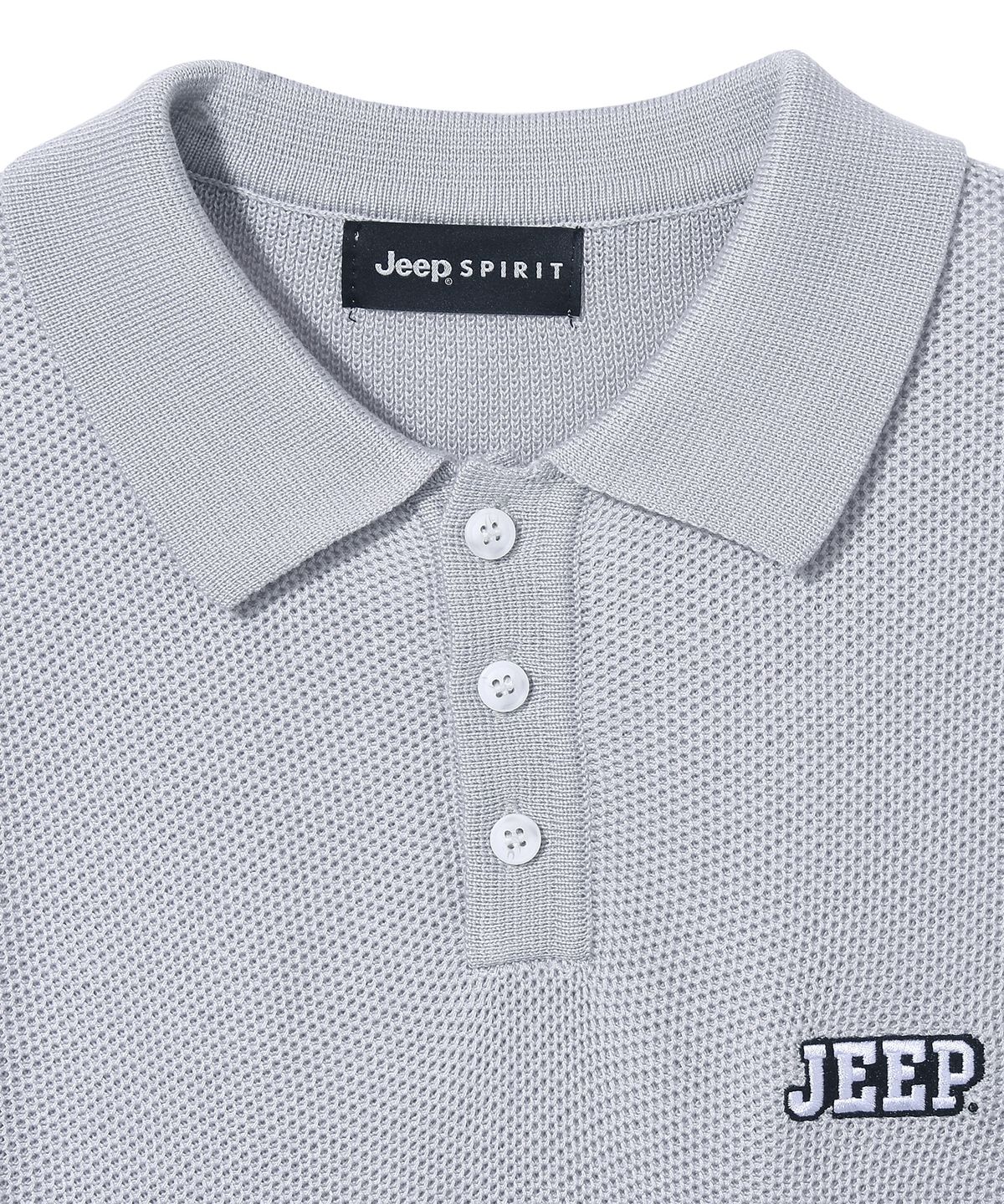 지프(JEEP) WAVY 와플 카라 반팔 니트 (JQ5KTU011LR)