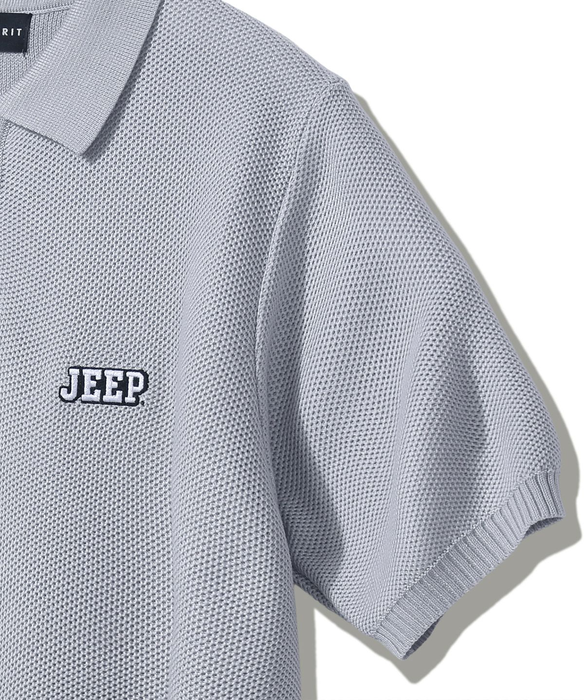 지프(JEEP) WAVY 와플 카라 반팔 니트 (JQ5KTU011LR)