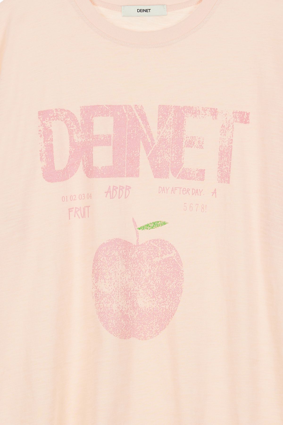 다이닛(DEINET) DEINET APPLE LOGO T-SHIRTS IN PINK