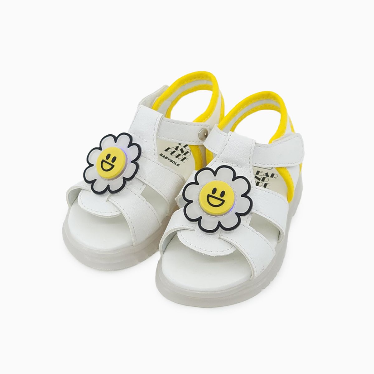 베이비솔(BABYSOLE) 해피플라워LED샌들