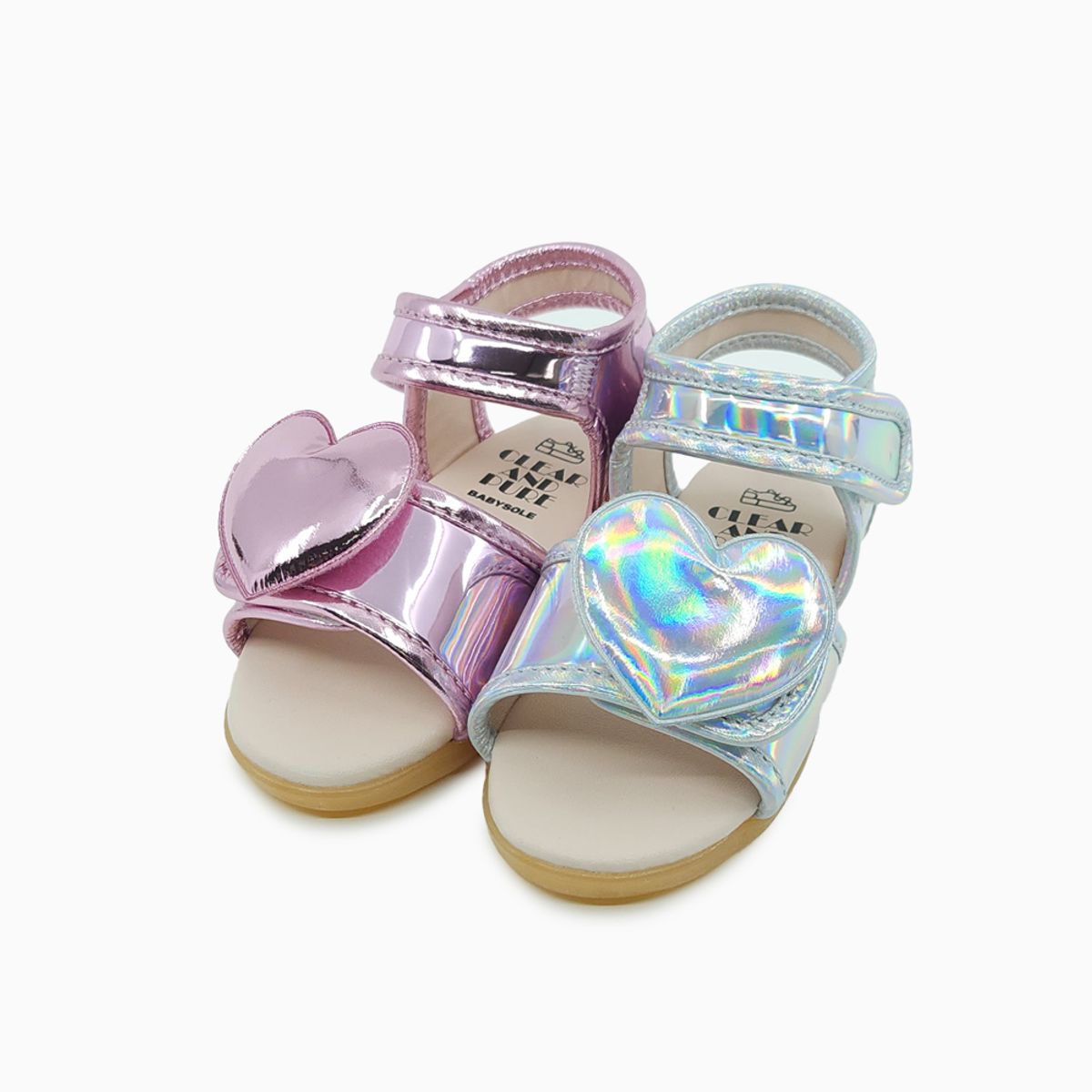 베이비솔(BABYSOLE) 오로라하트LED샌들