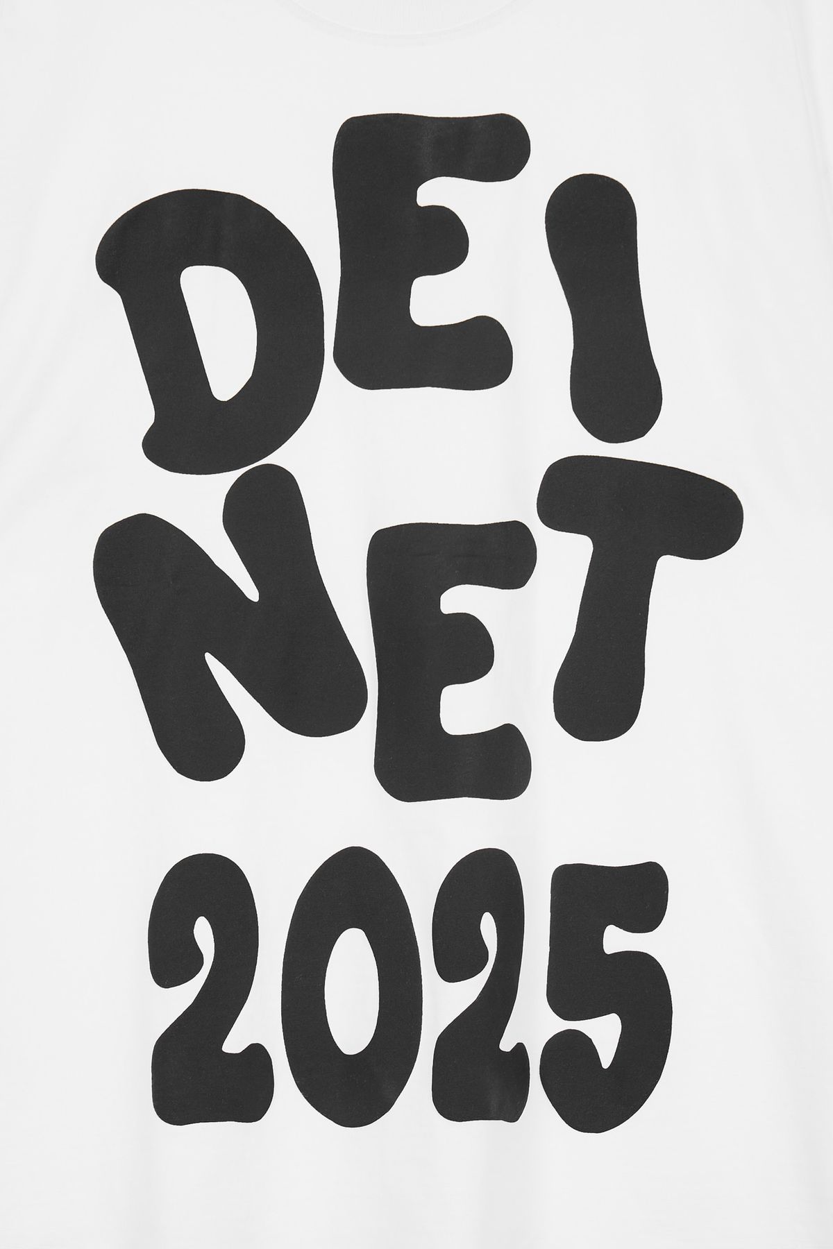 다이닛(DEINET) DEINET BOLD LOGO T-SHIRTS IN WHITE