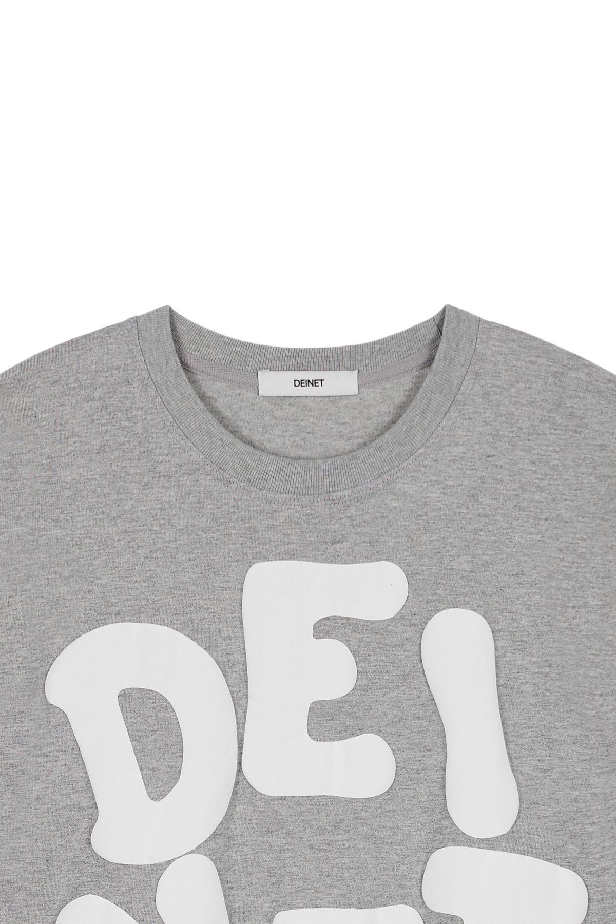 다이닛(DEINET) DEINET BOLD LOGO T-SHIRTS IN MELANGE GREY