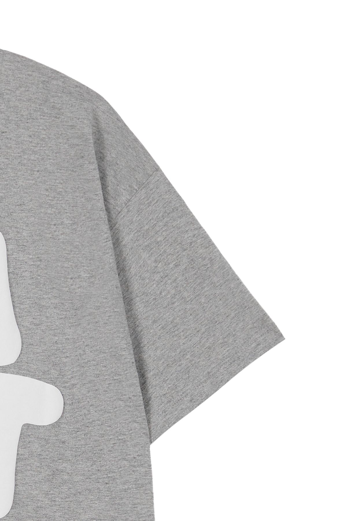 다이닛(DEINET) DEINET BOLD LOGO T-SHIRTS IN MELANGE GREY