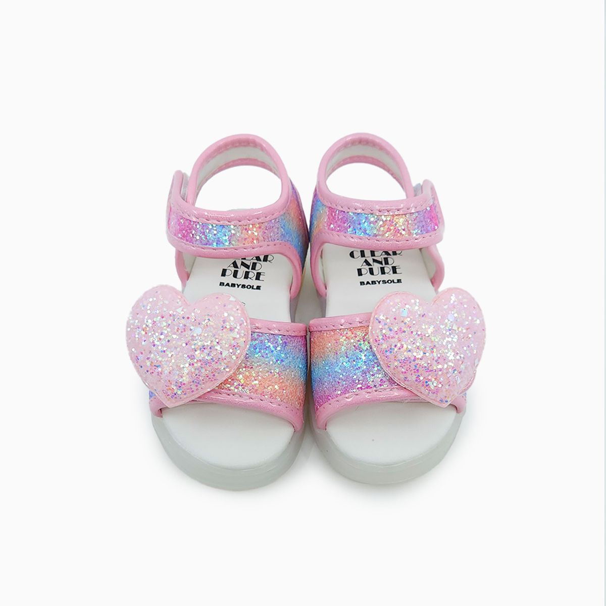베이비솔(BABYSOLE) 썸머클로이하트 LED 샌들