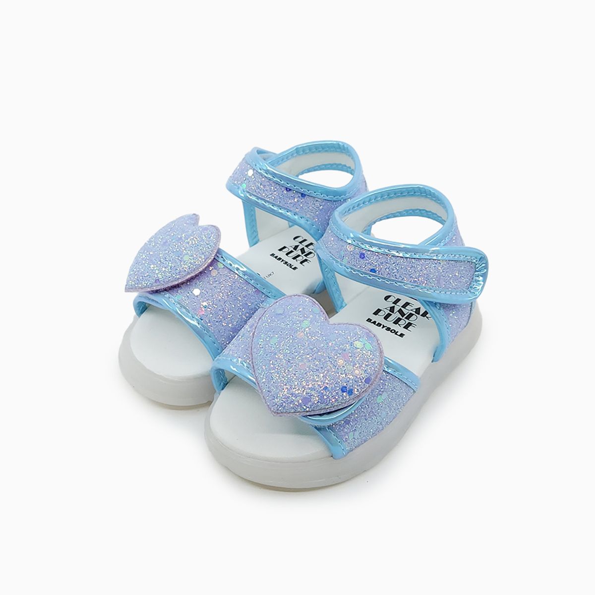베이비솔(BABYSOLE) 썸머클로이하트 LED 샌들