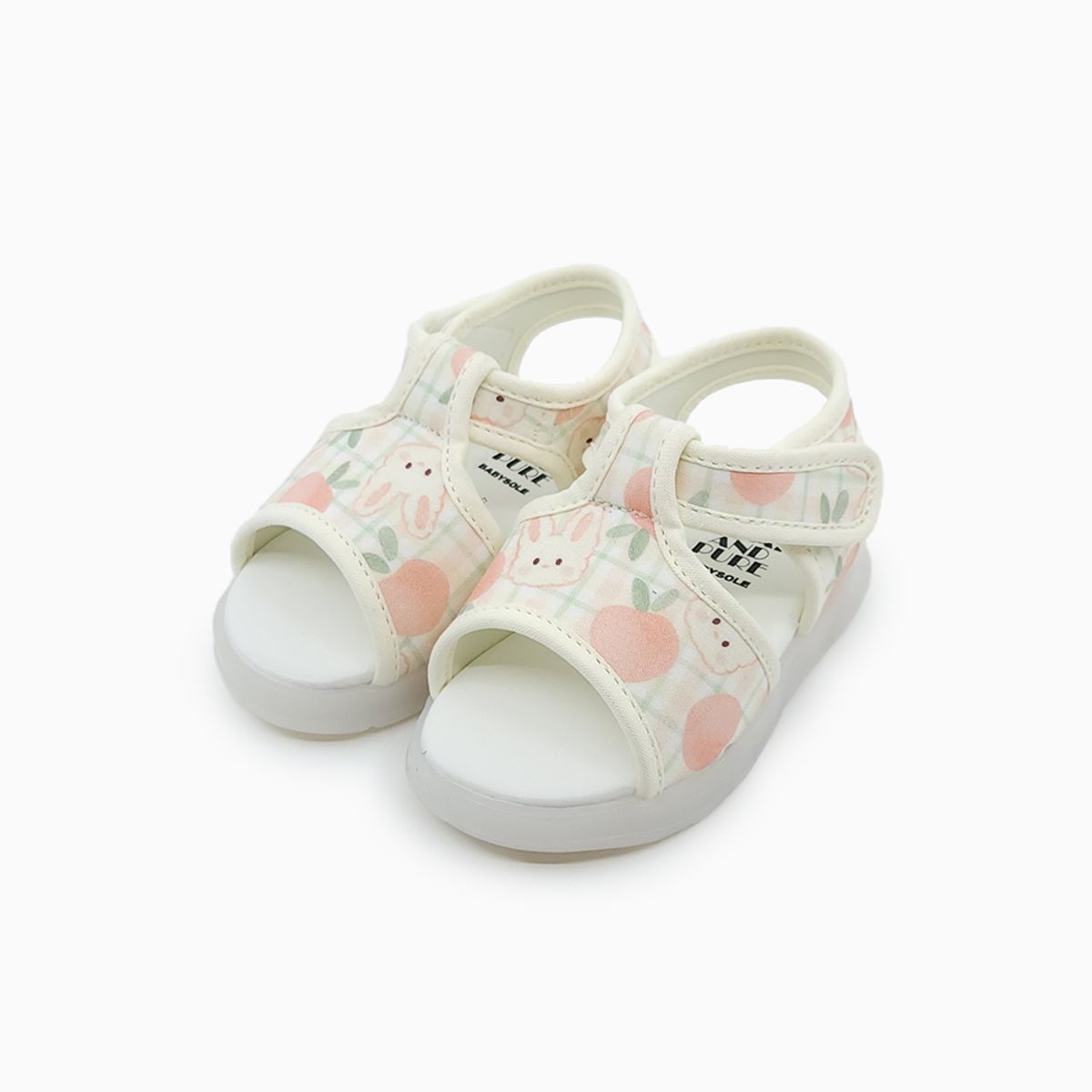 베이비솔(BABYSOLE) 피치래빗 LED 샌들
