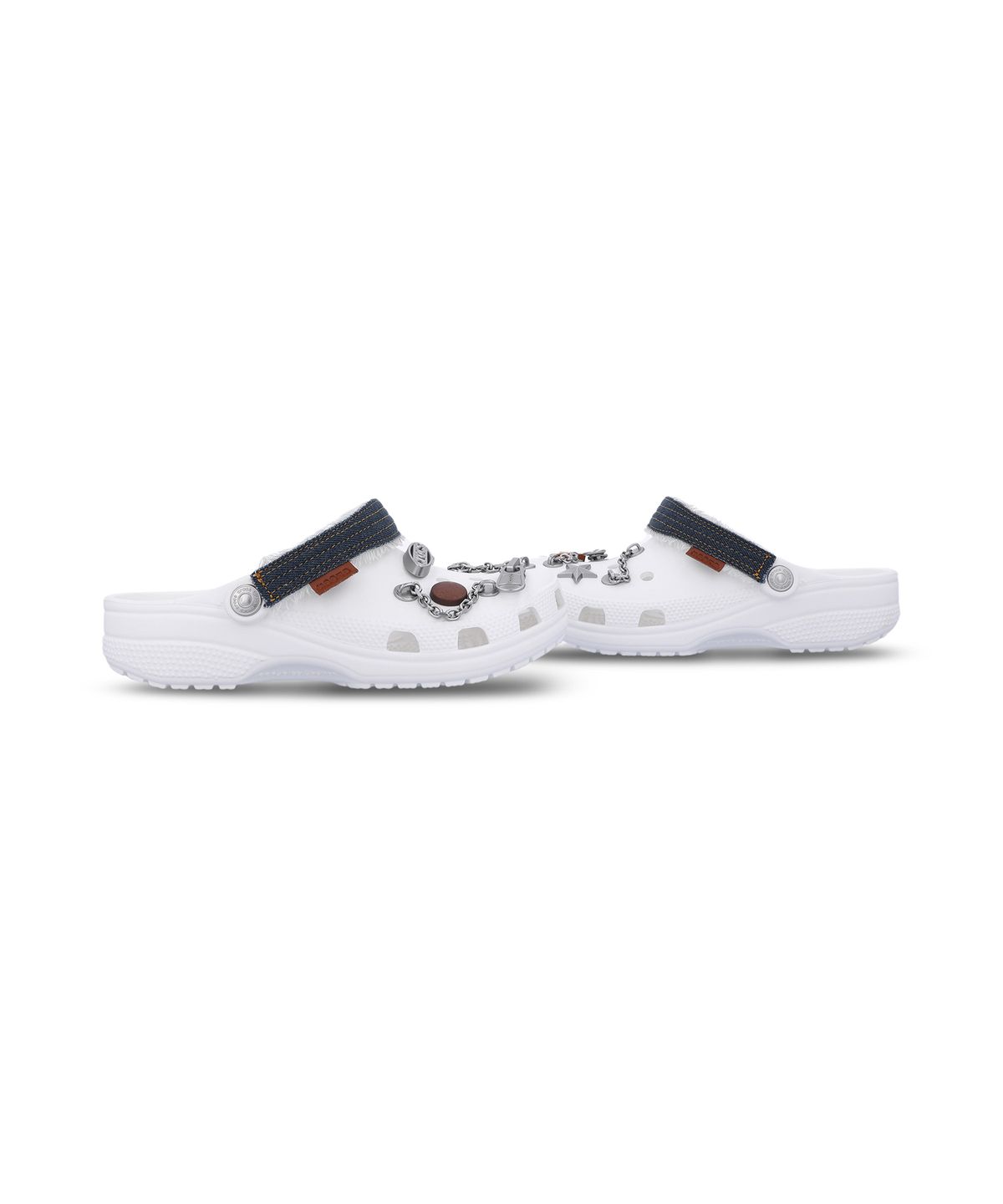 크록스(CROCS) 클래식 서머 데님 클로그 - 화이트 / 211988-100