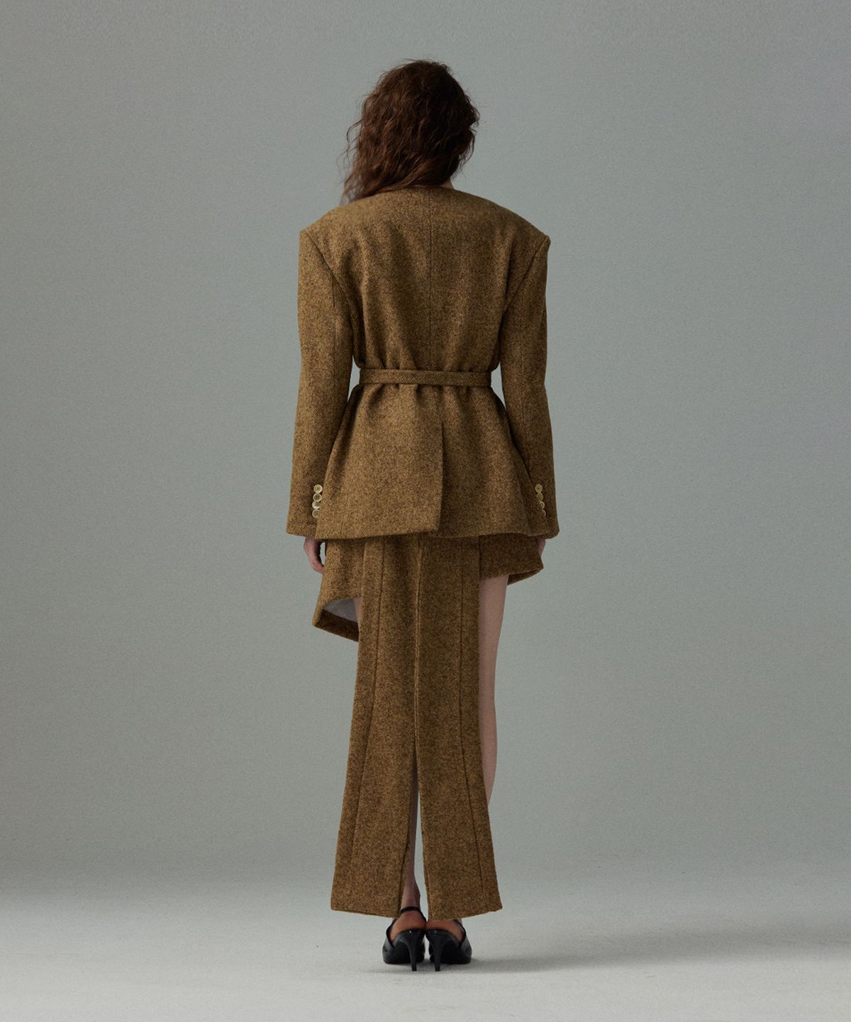 므아므(MMAM) Tweed collarless jacket