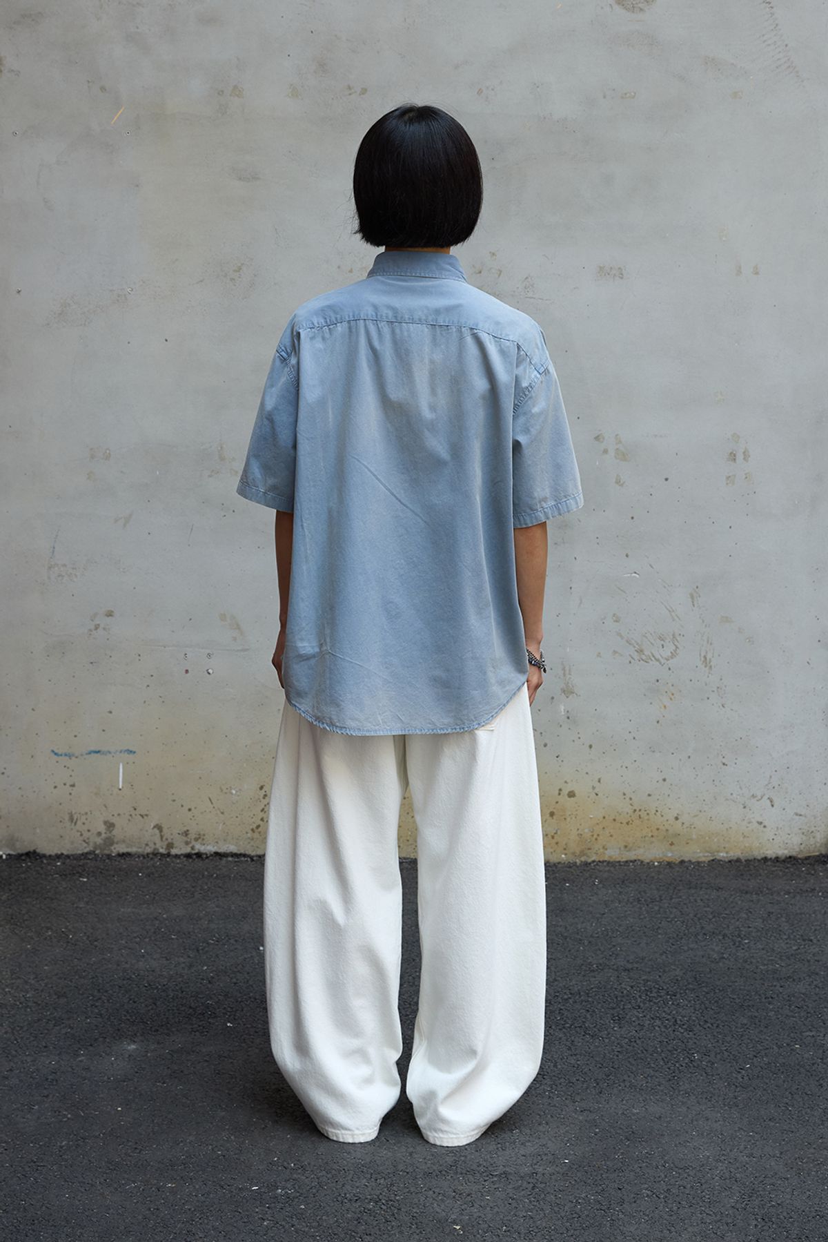 해칭룸(HATCHINGROOM) Wide Curve Jeans Eggshell